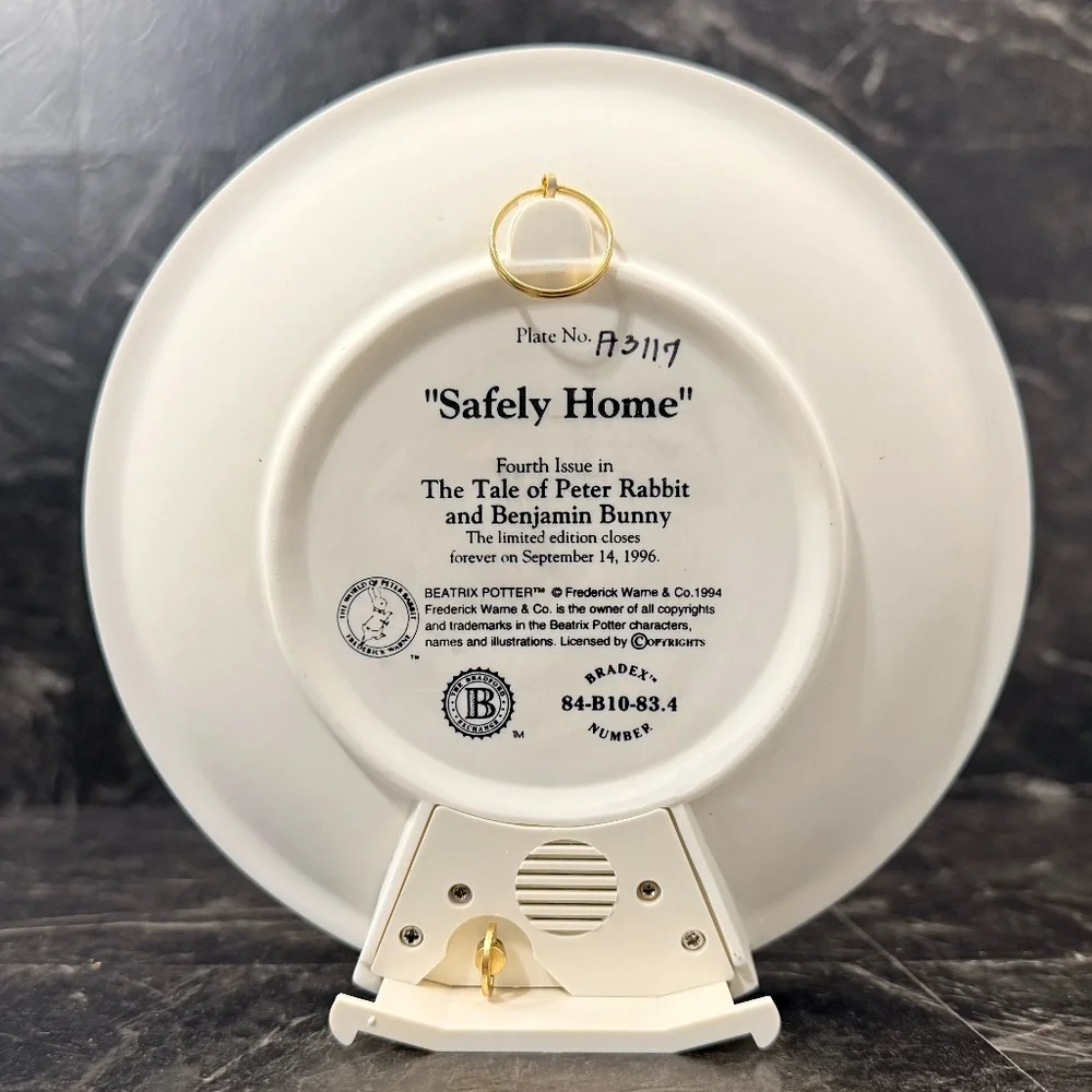 1994 THE BRADFORD EXCHANGE “Safely Home” Plate #A3117